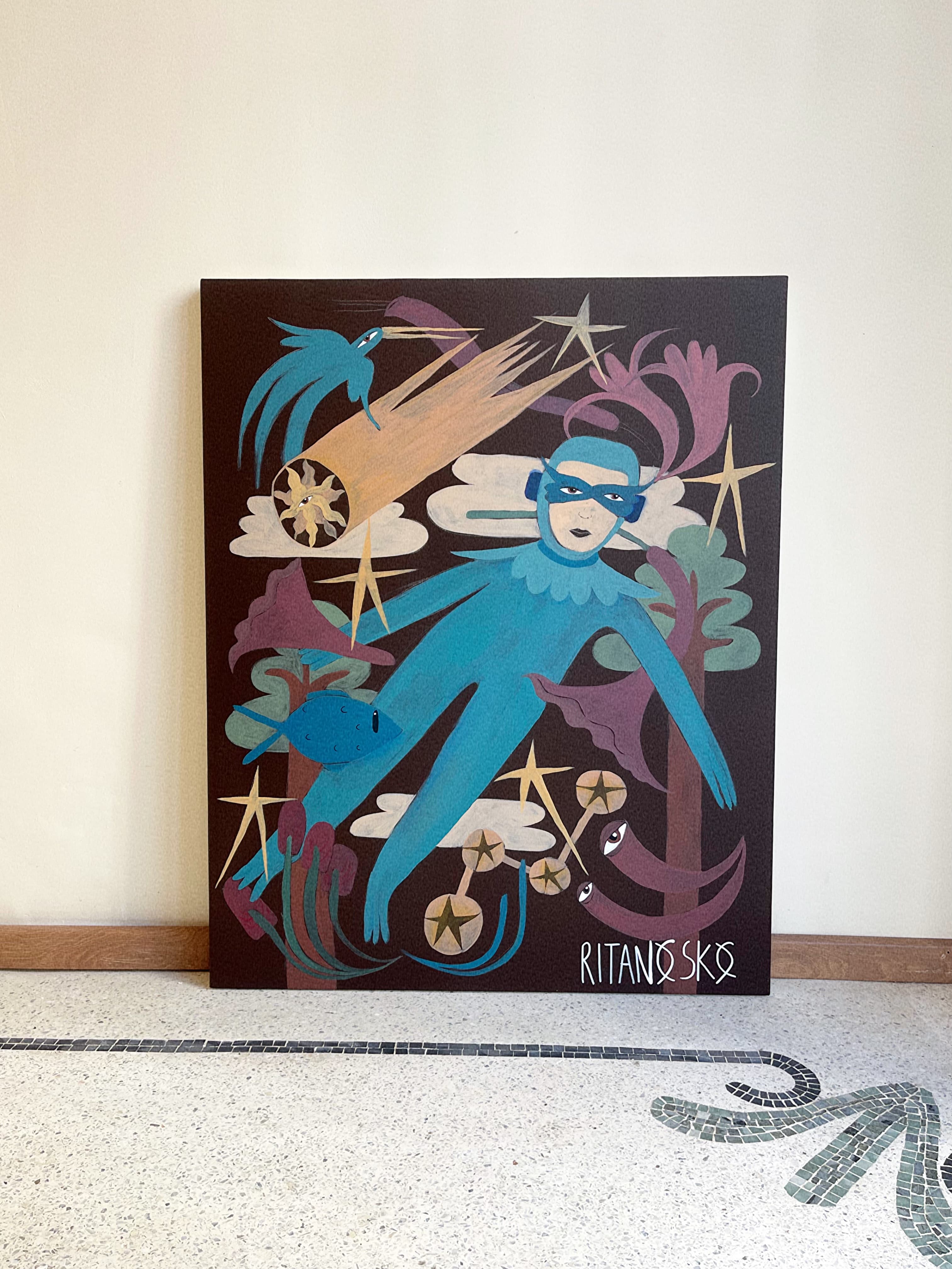 Peinture Ritanosko dans un intérieur